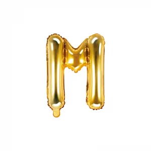 Balon litera M Auriu
