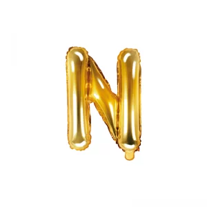 Balon litera N Auriu