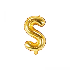 Balon litera S Auriu