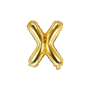 Balon litera X Auriu
